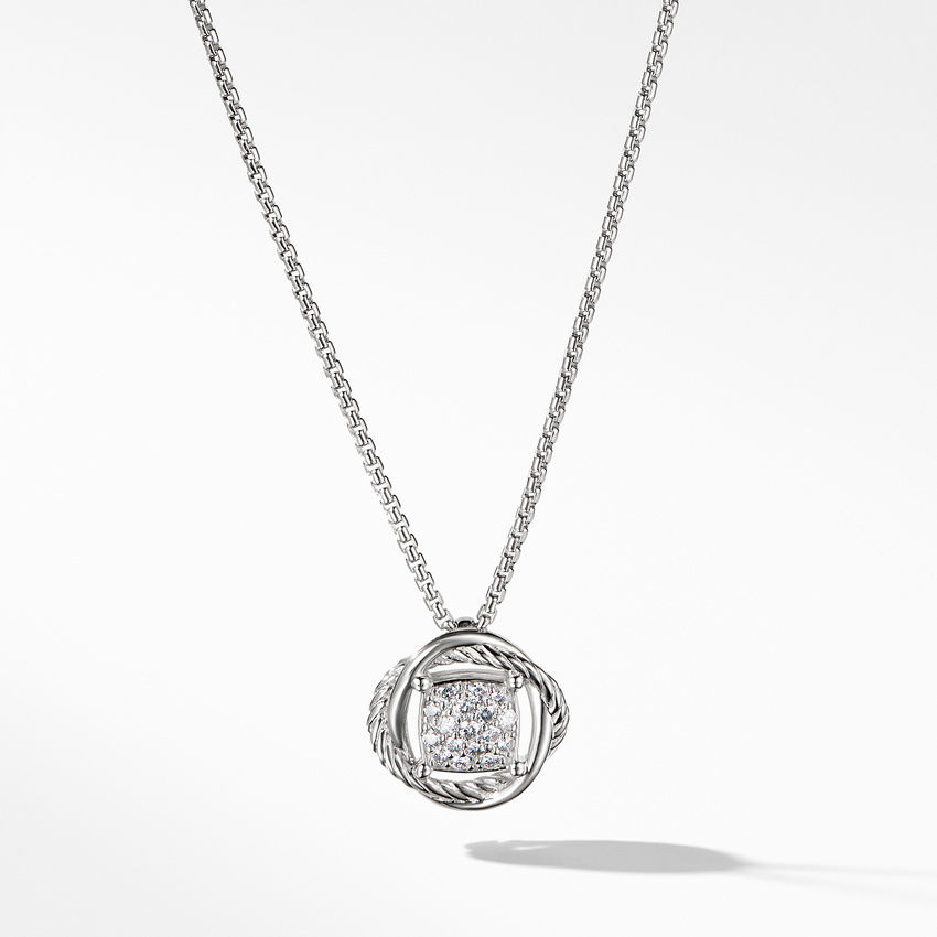 Frank Adams David Yurman Infinity Pendant Necklace with Diamonds